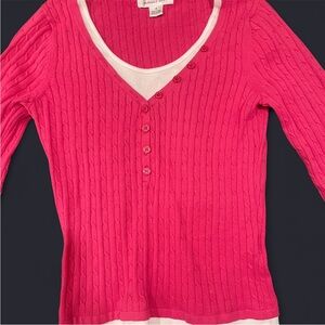 August Silk Knit Sweater with‎ White Layer